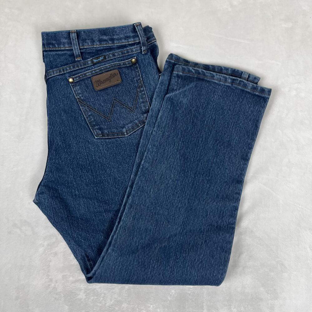 Wrangler Cowboy Cut 47 Premium Performance Jeans Mens 40x32 Blue Straight